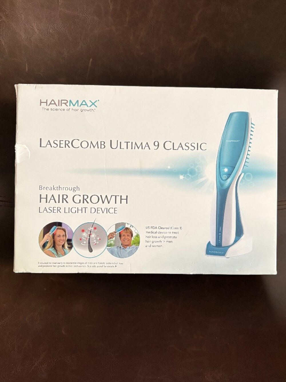 HairMax LaserComb Ultima 9 Classic Laser Hair Growth Device FDA Cleared Open Box